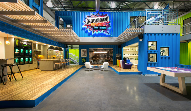 Illustration for article titled Ken Block's New Headquarters Is A Garage Mahal Made Of Shipping Containers And Hoonage
